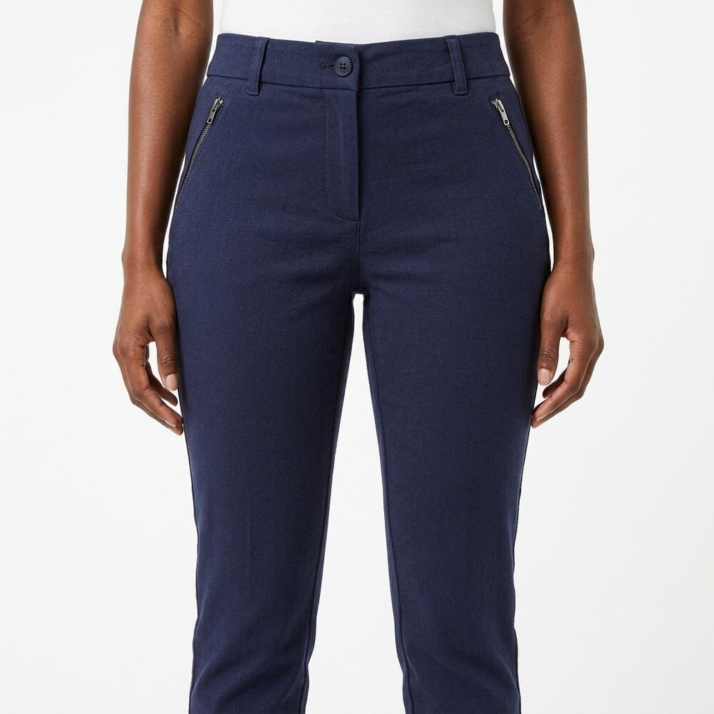 Loft Modern Skinny Ankle Blue Stretch Pants Women Size 14P